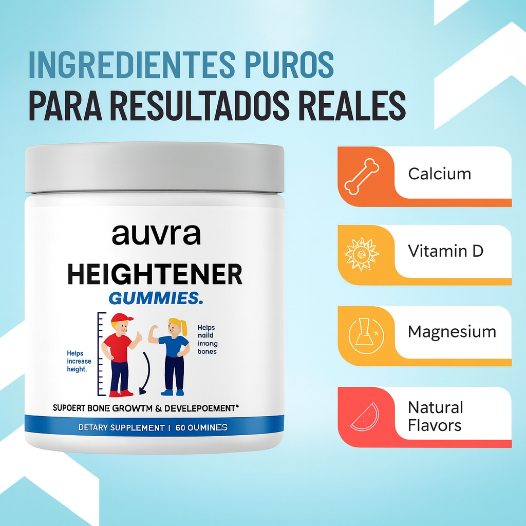 Auvra™ - Gomitas naturales para el crecimiento en altura